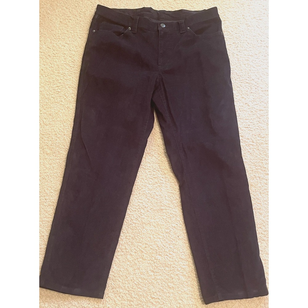 LL Bean Navy Blue Flex Mid-Rise Standard Fit Straight Corduroy Jeans Men 36x29